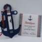 Προσκλητήρια βάπτισης πολυτελείας F032 anchor sea, 3d, άγκυρα, θάλασσα. Προσκλητήριο με εκτύπωση σε ριζόχαρτο, χαρτί ακουαρέλα, κορδέλα κόκκινη και μπλε, ειδικό κοπτικό, της εταιρίας NewAge invitations